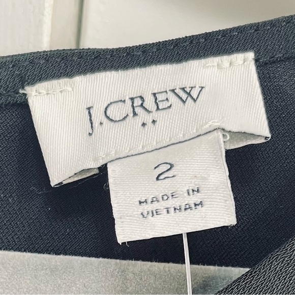 NWOT J. Crew 2023 Sustainable Black Cap Sleeve Key Hole Back Maxi Dress Sheath - Picture 4 of 8